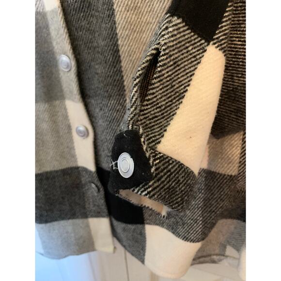 Bohme Black and White buffalo check shacket jacket Medium - Picture 4 of 5